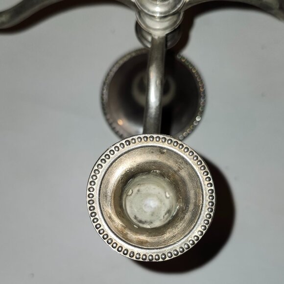 Vintage Silver 5-Arm Candelabra Candle Holder  7" - Picture 5 of 10